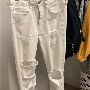 Hollister High-Rise Super Skinny White Jeans